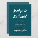 Search for teal and orange wedding invitations Modern