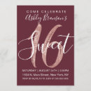 Search for red rose sweet 16 invitations Girly