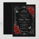 Search for red black sweet 16 invitations Vintage