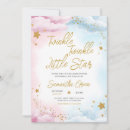 Search for twinkle twinkle little star gender reveal invitations Pink or blue