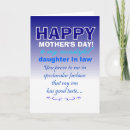 Search for humor mothers day cards Daughter in law