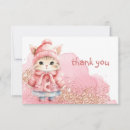 Search for cat thank you cards Pink and gold