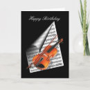 Search for violin birthday cards Black