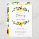 Search for sunflowers baptism invitations Watercolor