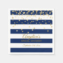 Search for navy blue and white stripes napkins Party