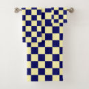 Search for navy blue and yellow bathroom accessories Pattern