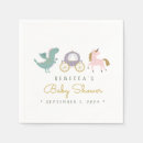 Search for dragons napkins Watercolor