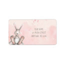Search for bunny rabbit return address labels Watercolor