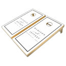 Search for black and white cornhole sets Names