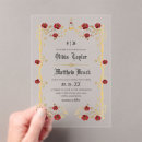 Search for beauty and the beast wedding invitations Fairytale