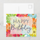 Search for happy birthday daisy flower postcards Blue