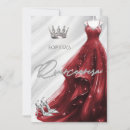 Search for red dress quinceanera invitations Tiara