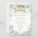 Search for mint green quinceanera invitations Gold