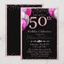 Search for pink and black 50th birthday invitations Glitter