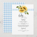 Search for sunflower baby shower invitations Blue