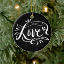 Search for love ornaments Typography