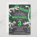Search for dinosaur bones invitations Jurassic