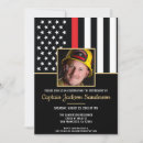 Search for firefighter retirement invitations Thin red line flag
