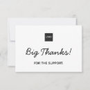 Search for for your support thank you cards modern and minimalist logo