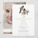 Search for bird memorial invitations Remembrance