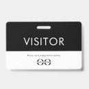 Search for visitor badges Black and white