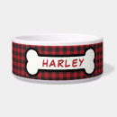 Search for plaid dog bowls Red and black
