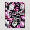 Search for hot pink black white invitations Glam