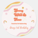 Search for young wild and three stickers Rainbow