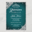 Search for teal and silver invitations Glitter