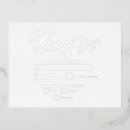 Search for silver and white invitations Calligraphy