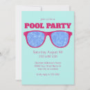 Search for retro pool party invitations Neon