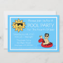 Search for humorous summer party invitations Pool