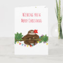 Search for sloth christmas cards Red