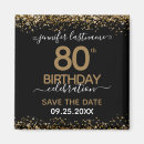 Search for 80th birthday save the dates Gold