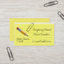 Search for lined writing business cards Pencil