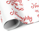 Search for naughty or nice wrapping paper Red