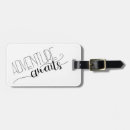 Search for adventure awaits luggage tags Wanderlust