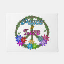 Search for peace sign doormats Colorful