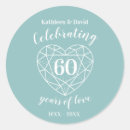 Search for 60th anniversary stickers Heart