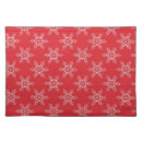 Search for snowflake placemats Red