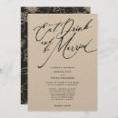 Search for eat drink and be married invitations Black and white