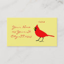 Search for cardinal bird business cards Songbird