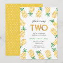 Search for pineapple 1st birthday invitations Watercolor