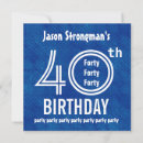 Search for royal blue 40th birthday invitations Black