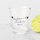 Search for bridesmaid shot glasses Black and white