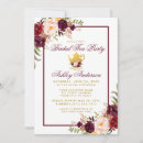 Search for gold and burgundy bridal shower invitations Watercolor floral
