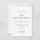 Search for 40th birthday thank you cards Minimalist