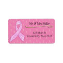 Search for cancer return address labels Pink