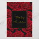 Search for red rose wedding invitations Black
