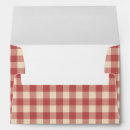 Search for red white gingham envelopes Elegant